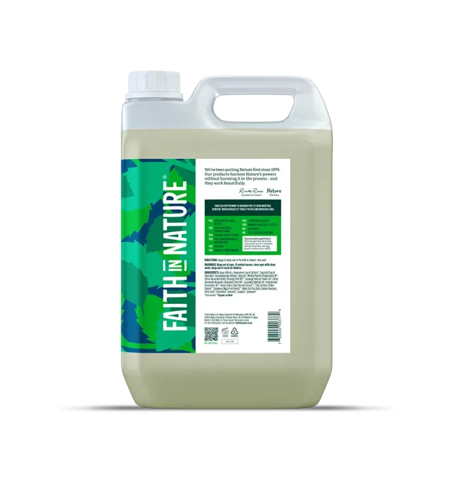 Faith in Nature Mint douchegel 5L navulling verfrissend