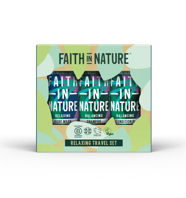 Faith in Nature Relaxing reisset 3x100ml lavendel cadeau
