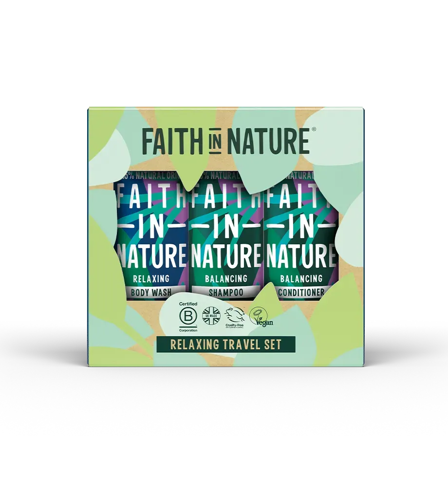 Faith in Nature Relaxing reisset 3x100ml lavendel cadeau