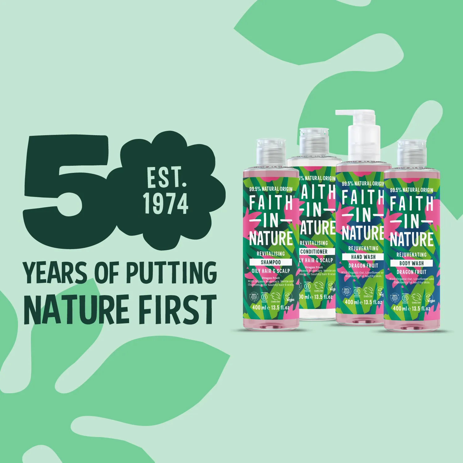 Faith in Nature Dragon Fruit haar- en bodyset 4-delig